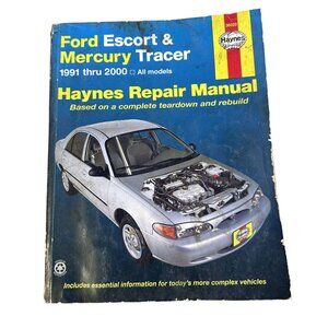 Vtg Haynes Repair Manual Ford Escort & Mercury Tracer 1991-2000 All Models